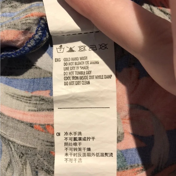 Cotton On Women's Size Small Blue Orange Tropical Mini Sundress Spaghetti Straps - Picture 7 of 7